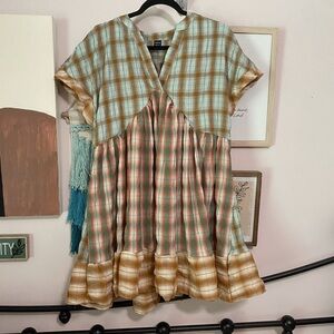 Brand New Plaid Multicolor Top